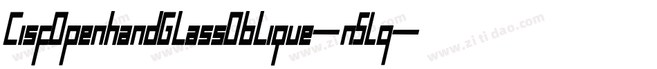CisfOpenhandGlassOblique-n5Lg字体转换