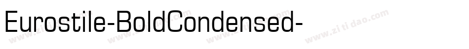 Eurostile-BoldCondensed字体转换