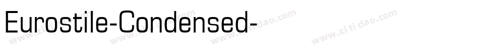 Eurostile-Condensed字体转换