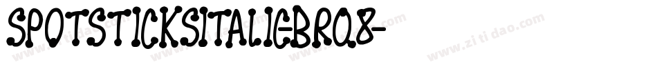 SpotsticksItalic-BRq8字体转换