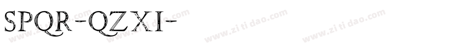 Spqr-qzX1字体转换