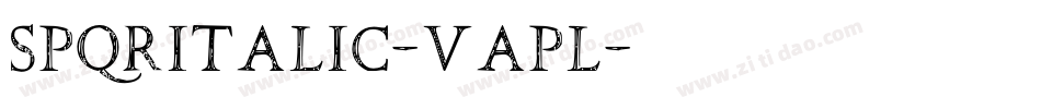SpqrItalic-VaPl字体转换