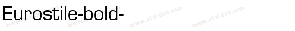 Eurostile-bold字体转换