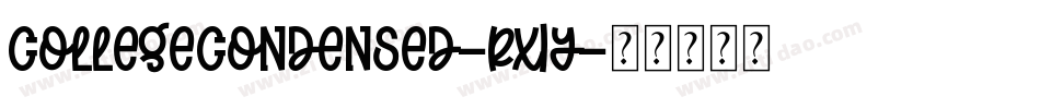 CollegeCondensed-rx1y字体转换