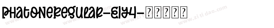 PhatoneRegular-E1y4字体转换