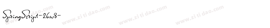 SpringScript-26w8字体转换