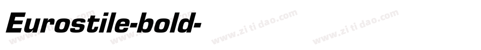 Eurostile-bold字体转换