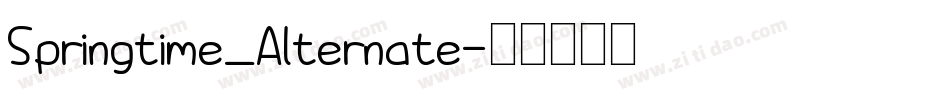 Springtime_Alternate字体转换