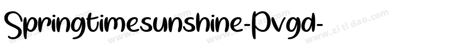 Springtimesunshine-Pvgd字体转换