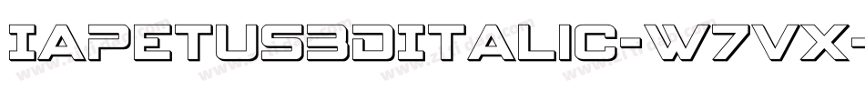 Iapetus3DItalic-w7vx字体转换