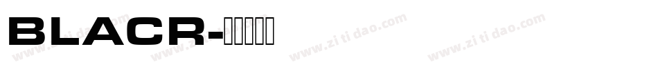 BLACR字体转换