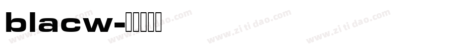 blacw字体转换