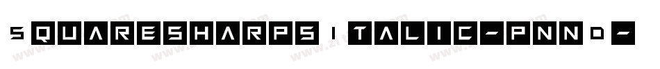 SquaresharpsItalic-pnnD字体转换