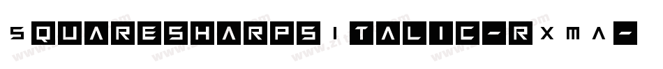 SquaresharpsItalic-rXMA字体转换