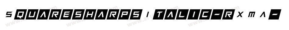 SquaresharpsItalic-rXMA字体转换