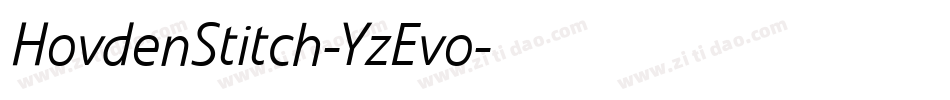 HovdenStitch-YzEvo字体转换