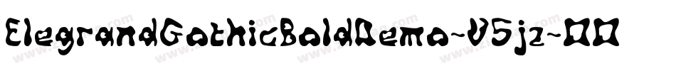 ElegrandGothicBoldDemo-V5jz字体转换