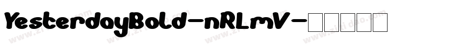 YesterdayBold-nRLmV字体转换
