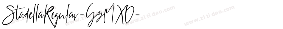 StadellaRegular-YzMXO字体转换