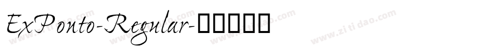 ExPonto-Regular字体转换