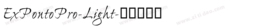 ExPontoPro-Light字体转换