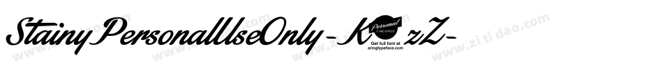 StainyPersonalUseOnly-K3zZ字体转换