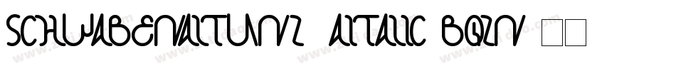 SchwabenAltUnz1aItalic-BqZn字体转换