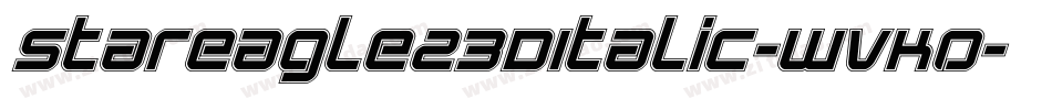 StarEagle23DItalic-WvKO字体转换
