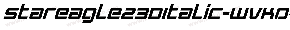 StarEagle23DItalic-WvKO字体转换