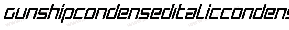 GunshipCondensedItalicCondensedItalic-YZX2字体转换
