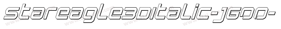 StarEagle3DItalic-j60O字体转换