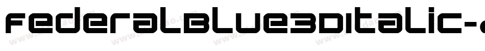 FederalBlue3DItalic-29Kl字体转换