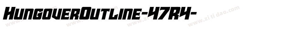 HungoverOutline-47R4字体转换