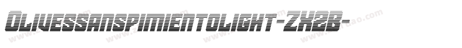 Olivessanspimientolight-ZX2B字体转换