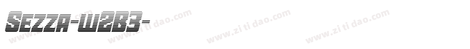 Sezza-w2B3字体转换