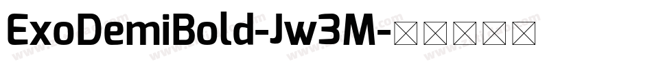 ExoDemiBold-Jw3M字体转换