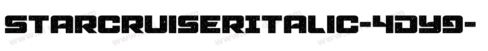 StarcruiserItalic-4DY9字体转换