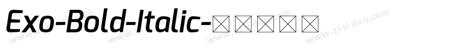 Exo-Bold-Italic字体转换
