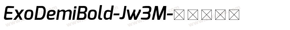 ExoDemiBold-Jw3M字体转换