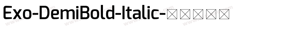 Exo-DemiBold-Italic字体转换