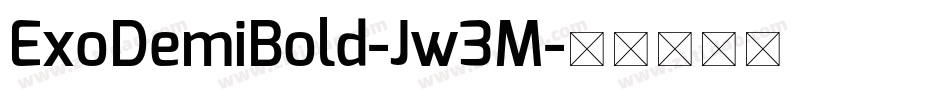 ExoDemiBold-Jw3M字体转换