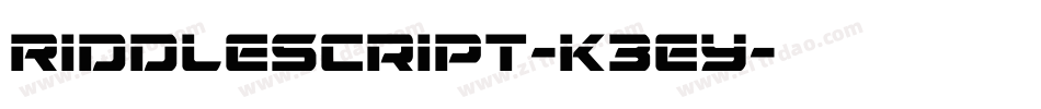RiddleScript-K3ey字体转换