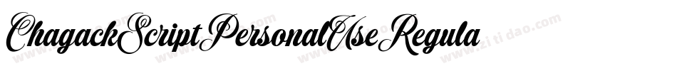 ChagackScriptPersonalUseRegular-oWBx字体转换