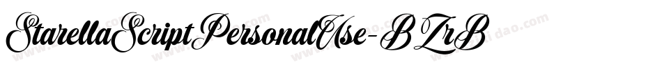 StarellaScriptPersonalUse-BZrB字体转换
