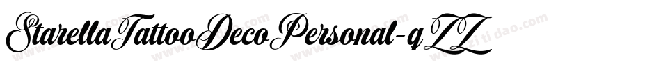 StarellaTattooDecoPersonal-qZZ4x字体转换