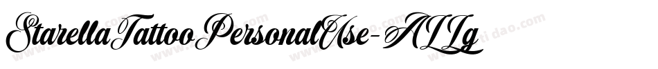 StarellaTattooPersonalUse-ALLgx字体转换 StarellaTattooPersonalUse-ALLgx字体转换