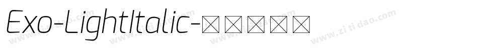 Exo-LightItalic字体转换