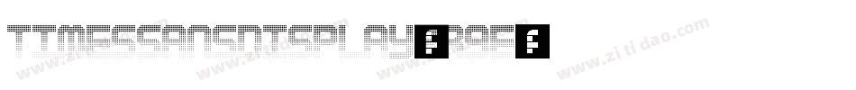 TimesSansDisplay-PR9E字体转换