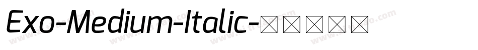 Exo-Medium-Italic字体转换