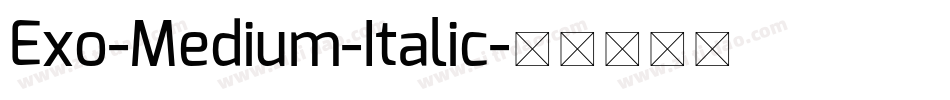 Exo-Medium-Italic字体转换